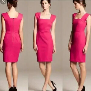 Roland Mouret For Banana Republic Career Cocktail Sheath Pink Dress Size 4